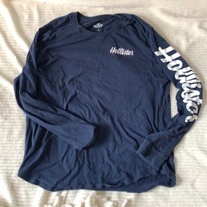 Hollister | Long Sleeve Graphic Top | Navy Blue |